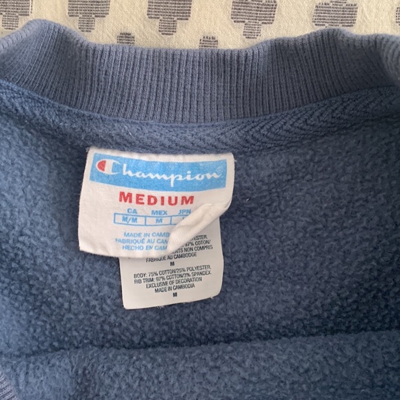 Champion Cropped Sweatshirt Crew Neck Size M - Picture 4 of 4